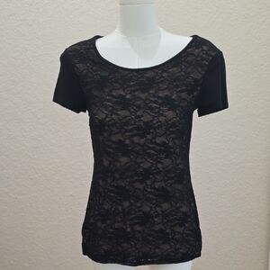 Like New - Express Front Black Lace Women's Top. Size XSmall